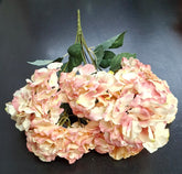 Buchet cu Hortensii peach – Flori Artificiale Elegante din Material Textil